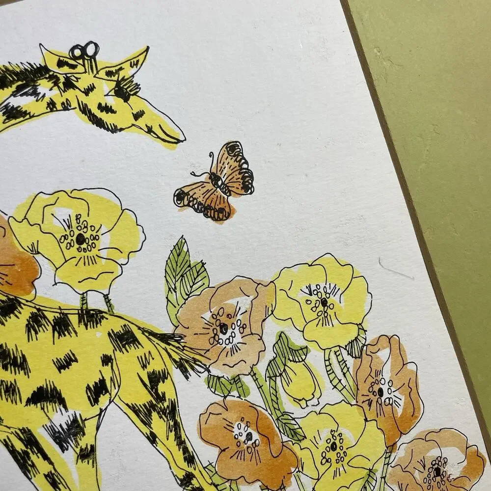 Vintage‎ 70s Carole A. Smith 3 Set Nursery Wall Decor Nature Animals Watercolor
